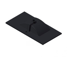 Florence Wastafel Parijs 90cm Met Kraangat Mat Zwart