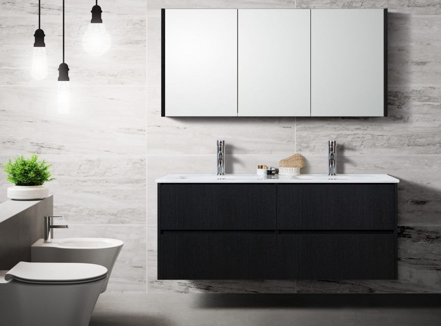 Florence Badmeubelset Londen 120cm Zwart