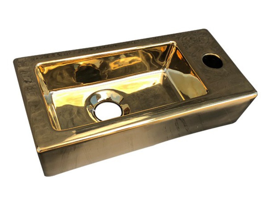 Fontein Farnetta Rechts 37x18x9cm glans-goud