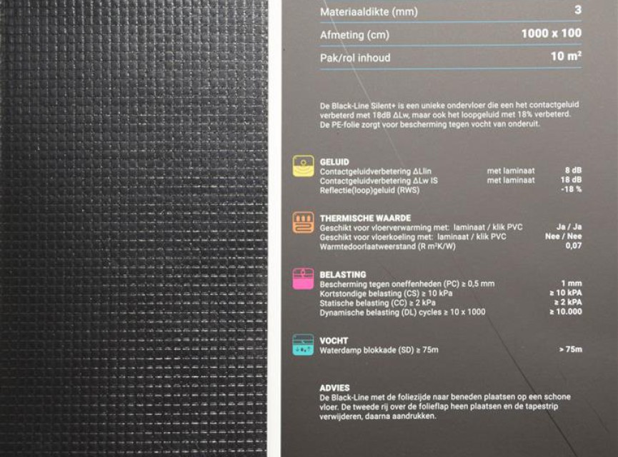 Floorlife Co-pro black-line silent+ 10000x100x3mm