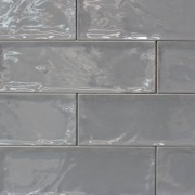 Handmade Grijs Hoogglans Wandtegel / Metro tegel / 7,5 x 30 / tbv Woonkamer muur / Badkamer / Toilet / Winkelruimte