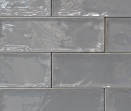 Handmade Grijs Hoogglans Wandtegel / Metro tegel / 7,5 x 30 / tbv Woonkamer muur / Badkamer / Toilet / Winkelruimte