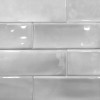 Handmade Zilver Grijs Hoogglans Wandtegel / Metro tegel / 7,5 x 30 / tbv Woonkamer muur / Badkamer / Toilet / Winkelruimte