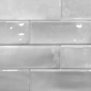 Handmade Zilver Grijs Hoogglans Wandtegel / Metro tegel / 7,5 x 30 / tbv Woonkamer muur / Badkamer / Toilet / Winkelruimte