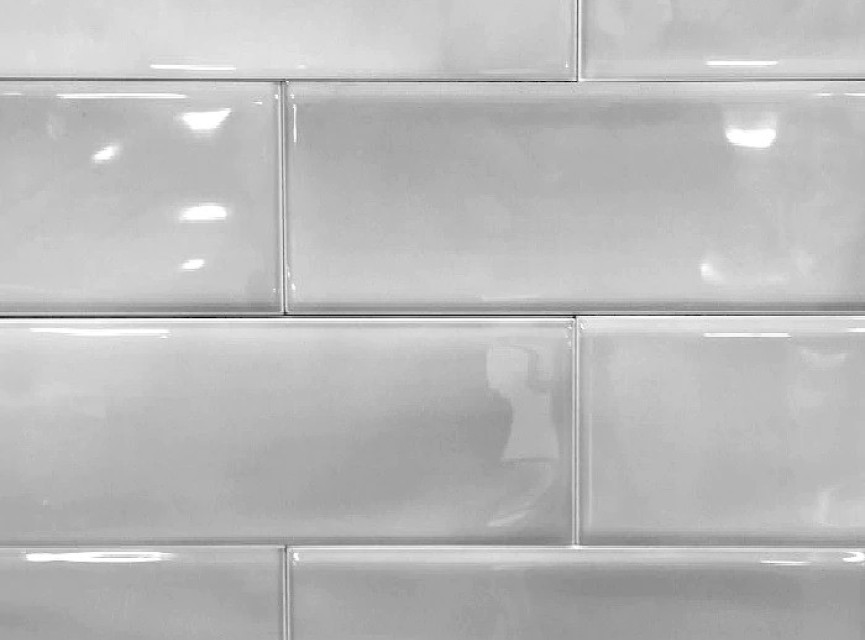 Handmade Zilver Grijs Hoogglans Wandtegel / Metro tegel / 7,5 x 30 / tbv Woonkamer muur / Badkamer / Toilet / Winkelruimte