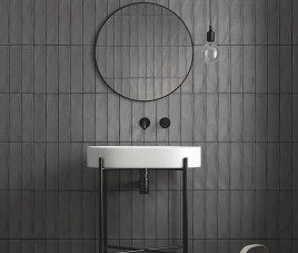 Handmade GRIJS MAT Wandtegel / Metro tegel / 7,5 x 30 / tbv Woonkamer muur / Badkamer / Toilet / Winkelruimte