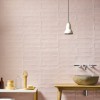 Handmade Pink / Roze MAT Wandtegel / Metro tegel / 7,5 x 30 / tbv Woonkamer muur / Badkamer / Toilet / Winkelruimte