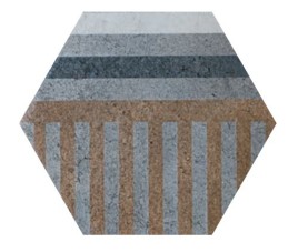 Small Collection Hexagon Dakar DECMIX 1/  MAT Keramisch ) / 22.3x22.3 / Wandtegel tbv Woonkamer muur / Badkamer / Toilet / Winkelruimte