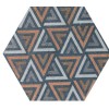 Small Collection Hexagon Dakar DECMIX 4 / MAT Keramisch ) / 22.3x22.3 / Wandtegel tbv Woonkamer muur / Badkamer / Toilet / Winkelruimte