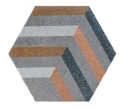 Small Collection Hexagon Dakar DECMIX  6 / MAT Keramisch ) / 22.3x22.3 / Wandtegel tbv Woonkamer muur / Badkamer / Toilet / Winkelruimte