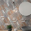 Small Collection Hexagon Dakar DECMIX 4 / MAT Keramisch ) / 22.3x22.3 / Wandtegel tbv Woonkamer muur / Badkamer / Toilet / Winkelruimte