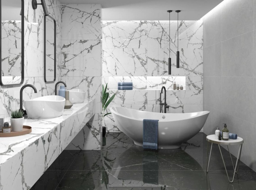 Lux Iceberg 120x120 Hoogglans Vloertegels / Woonkamer / Winkel Ruimte / Badkamer