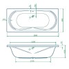 Schuit bad 180x80x43cm zonder poten