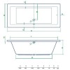 Lounge-180 bad 180x80x49cm zonder poten