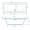 Lounge-190 bad 190x90x49cm zonder poten