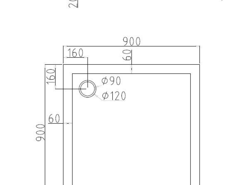 Dona lage douchebak 90x90x4cm