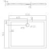 Dona lage rechthoekige douchebak 120x90x4cm