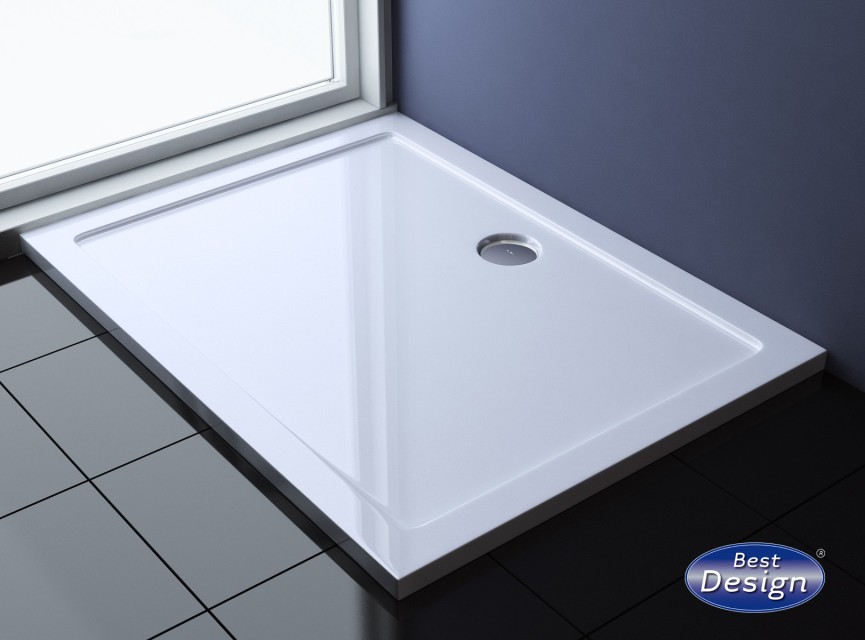 Dona lage rechthoekige douchebak 120x90x4cm