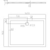 Dona lage rechthoekige douchebak 140x90x4cm