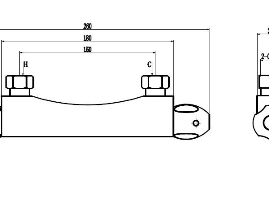 Light douchethermostaat (opbouw)