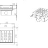 N-Square doucheput met flens 15x15x7.7cm