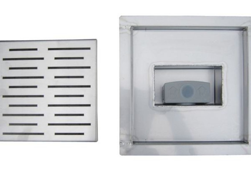 N-Square doucheput met flens 20x20x7.7cm