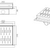 N-Square doucheput met flens 20x20x7.7cm