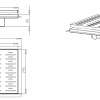 N-Square doucheput met flens 30x30x7.7cm