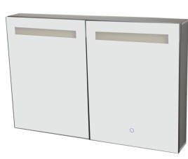 Aluma luxe spiegelkast incl. LED verlichting 90x60cm