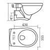 One pack Compact-49 cm wandcloset-combinatie wit