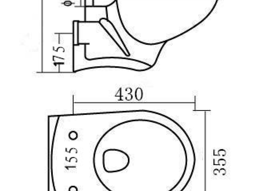 One pack Compact-49 cm wandcloset-combinatie wit