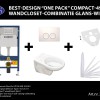 One pack Compact-49 cm wandcloset-combinatie wit
