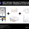 One pack Super 52 cm wandcloset-combinatie wit