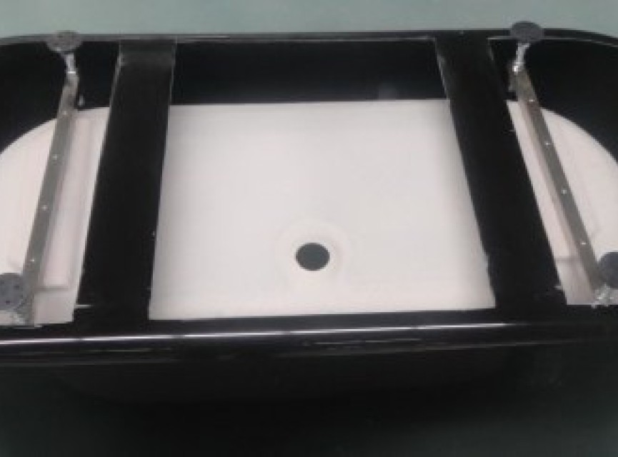 Black en White vrijstaand bad 178x80x55cm