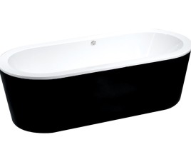 Black en White vrijstaand bad 178x80x55cm