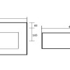 Feel Wastafel 80x44x15cm m/1krg