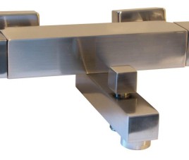Square Badthermostaat rvs--look