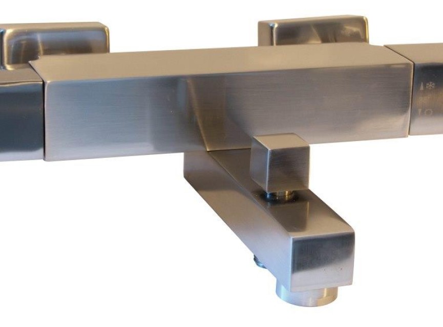 Square Badthermostaat rvs--look