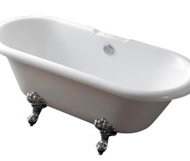 Roll-Top nostalgisch bad 178x81x63 cm inclusief poten