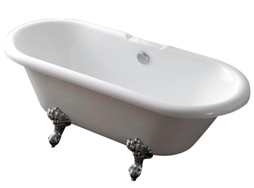 Roll-Top nostalgisch bad 178x81x63 cm inclusief poten