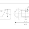 Double-Ended-Slip nostalgisch bad 176x70x76 cm inclusief poten