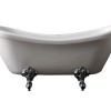 Double-Ended-Slip nostalgisch bad 176x70x76 cm inclusief poten