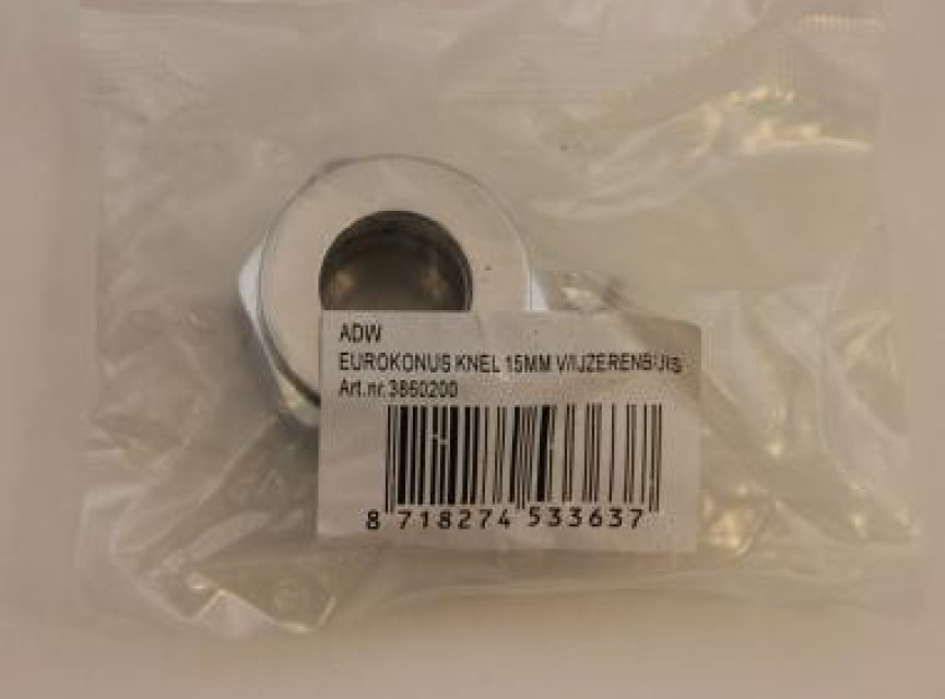 eurokonus koppeling Cv buis 15 mm 3/4 tbv.onderblok