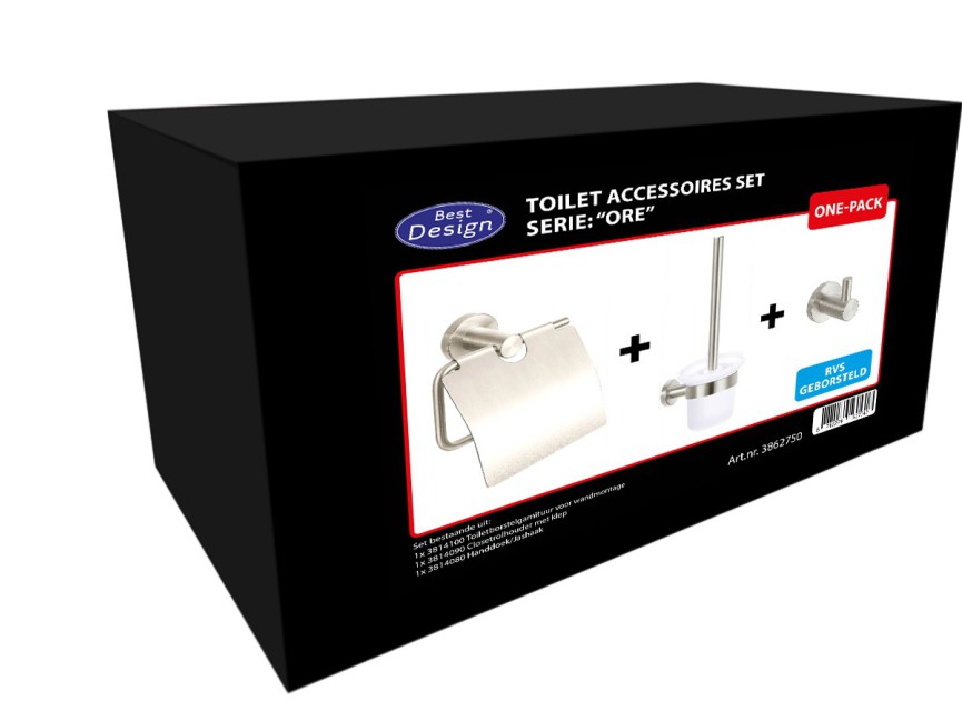 One-Pack toilet accessoires set Ore