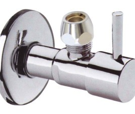 Design-Upper hoekstopkraan + rozet 1/2 x 10 mm