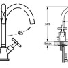 New-Jax keukenmengkraan H=30cm