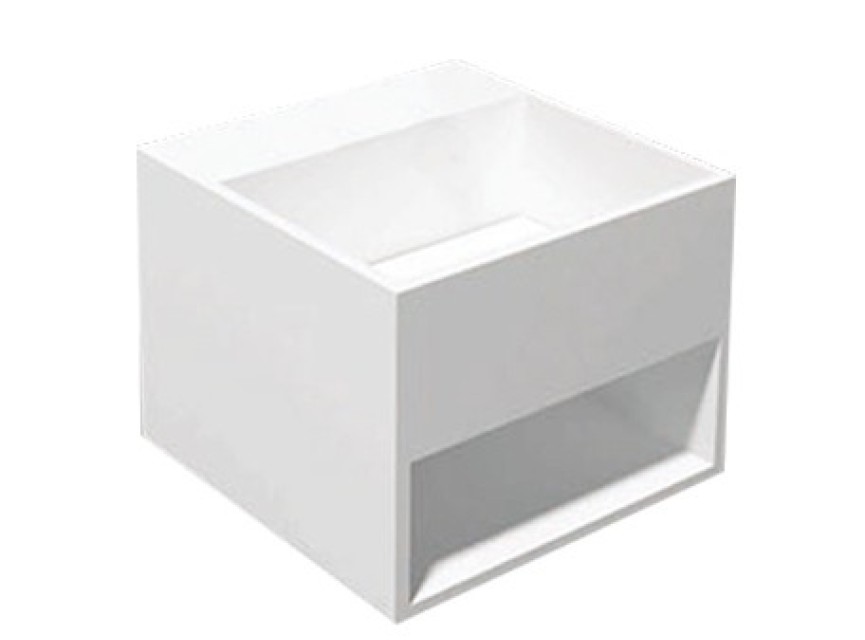 Buq-30 fontein Just-Solid 32.5x32.5x25cm z/kraangat