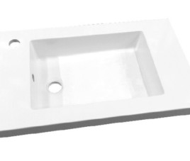 Slim wastafel voor meubel 60 cm (Ondiep) 35 cm met kraan gat
