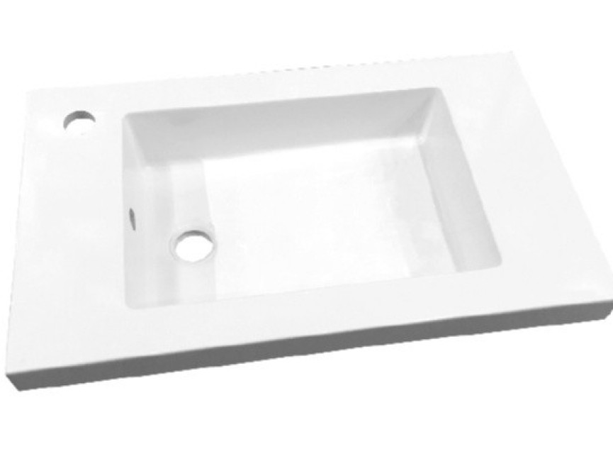 Slim wastafel voor meubel 60 cm (Ondiep) 35 cm met kraan gat