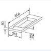 Slim wastafel voor meubel 60 cm (ondiep) 35 cm zonder kraan gat